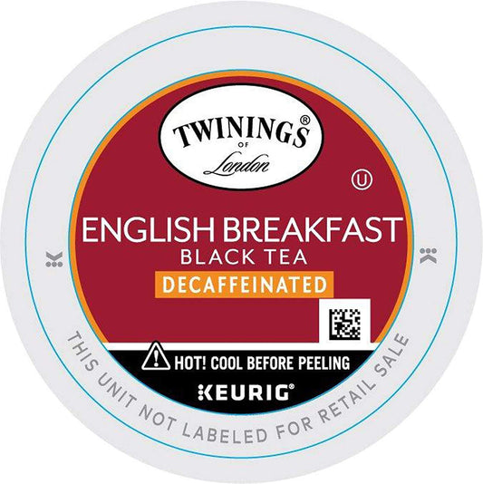 Twinings of London Decaffeinated English Breakfast Tea, Keurig K-Cup, 12 Count